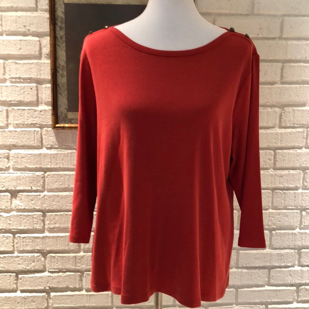 Chico’s 3/4 Sleeve Sienna Knit Top Size 3